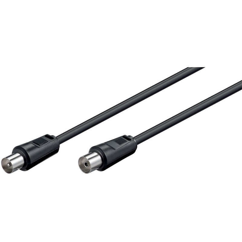 Coax M-F 1.5m Black 75 Ohm