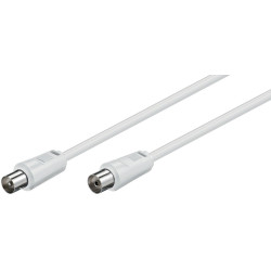 Coax M-F 1.5m White 75 Ohm