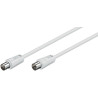 Coax M-F 1.5m White 75 Ohm