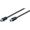 Coax M-F 5m Black 75 Ohm