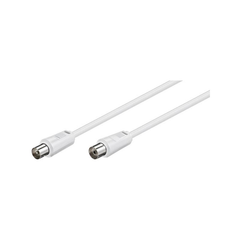 Coax M-F 5m White 75 Ohm