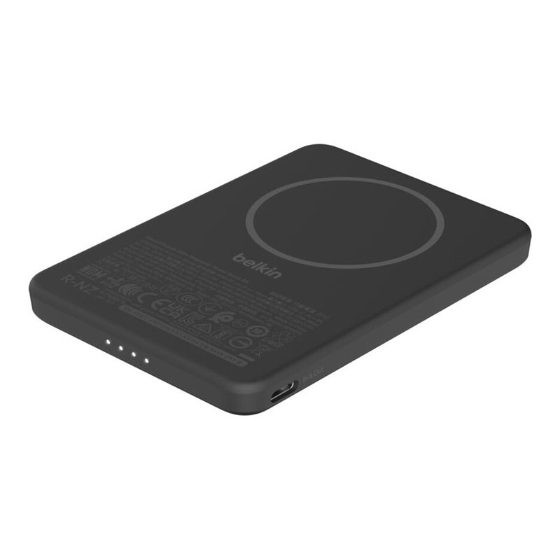 Belkin - Cargador inalámbrico - slim , magnetic - 5000 mAh - 15 vatios