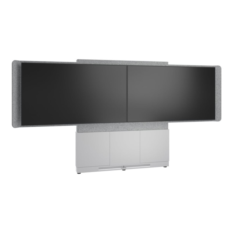 Forum 66" wide Floor-to-Wall Display Sta | APLIUM