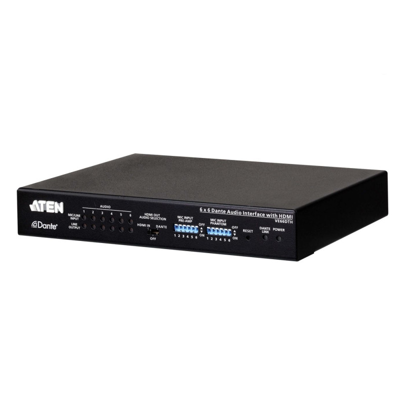 6 x 6 Dante Audio Interface