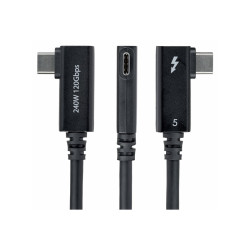 Cable Thunderbolt 5 Acodado A La Derecha De 80CM - 120GBPS | APLIUM