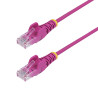 15m Pink Slim CAT6 Ethernet Cable