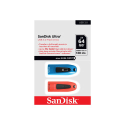 SanDisk Ultra - Unidad flash USB - 64GB - USB3.0 - azul, roj | APLIUM
