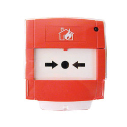 Pulsador de alarma direccionable, rearmable y con aislador de cortocir