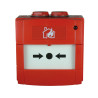 Pulsador de alarma direccionable de 01 a 159 con led y aislador de cor