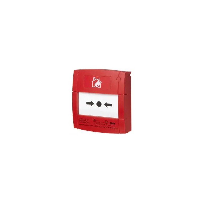 Pulsador de alarma rearmable de color rojo para sistemas convencionale