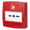 Pulsador de alarma rearmable de color rojo para sistemas convencionale