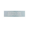 Etiqueta de texto PMMA Notifier para panel de extinción ilum | APLIUM