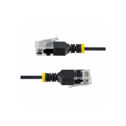 Cable Ethernet CAT6A Ultra Delgado 4M Negro Snagless Utp | APLIUM