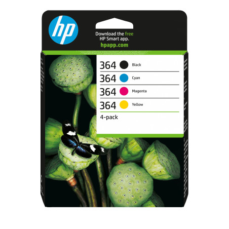 HP 364 Ink Cart CMYK Combo 4-Pack Blistr