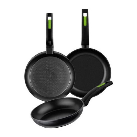 Pack 3 Sartenes Monix Green M481241/ Ø18cm/ Ø22cm/ Ø26cm/ Al | APLIUM