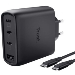 Cargador de Pared GaN Trust Maxo 65W 26067/ 3xUSB Tipo-C/ 1x | APLIUM