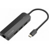 Hub USB Tipo-C Vention TGOBB/ 3xUSB/ 1xRJ45/ 1x Micro B PD | APLIUM