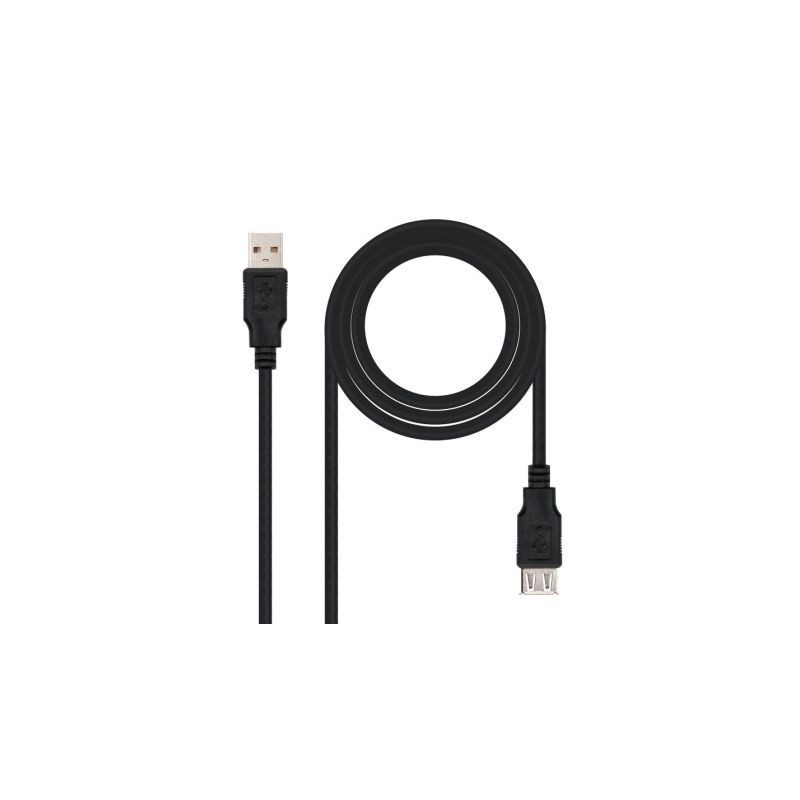 Cable Alargador USB 2.0 Nanocable 10.01.0203-BK/ USB Macho - | APLIUM