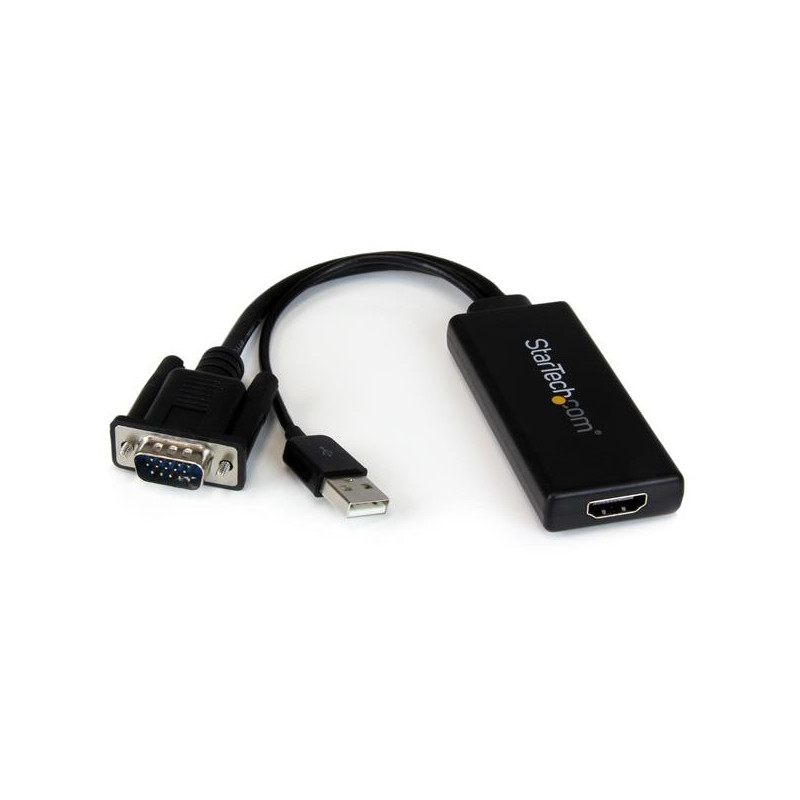 VGA to HDMI Adapter w/USB Power+Audio