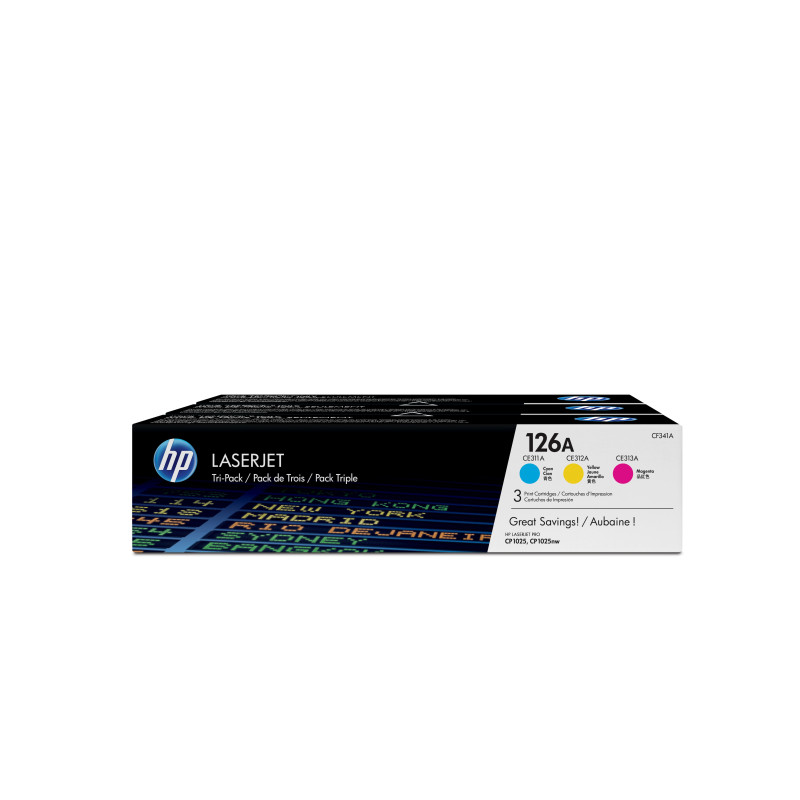HP126A Color Tri-Pack LaserJet Toner