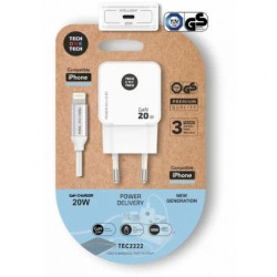 Cargador de Pared Tech One Tech TEC2222/ 1xUSB Tipo-C + Cabl | APLIUM