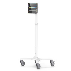 Universal Invisible Mount Medical Rolling Cart Extend. Wht | APLIUM