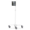 Universal Invisible Mount Medical Rolling Cart Extend. Wht | APLIUM