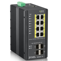 RGS200-12P 12 Port Managed PoE Switch 240WATT Poedin IP30 | APLIUM