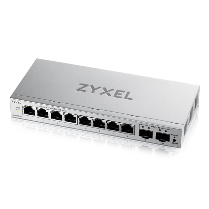 Zyxel GS1200-10 V3 8 Port Gigabit 2 X SFP Webmanaged Deskt | APLIUM