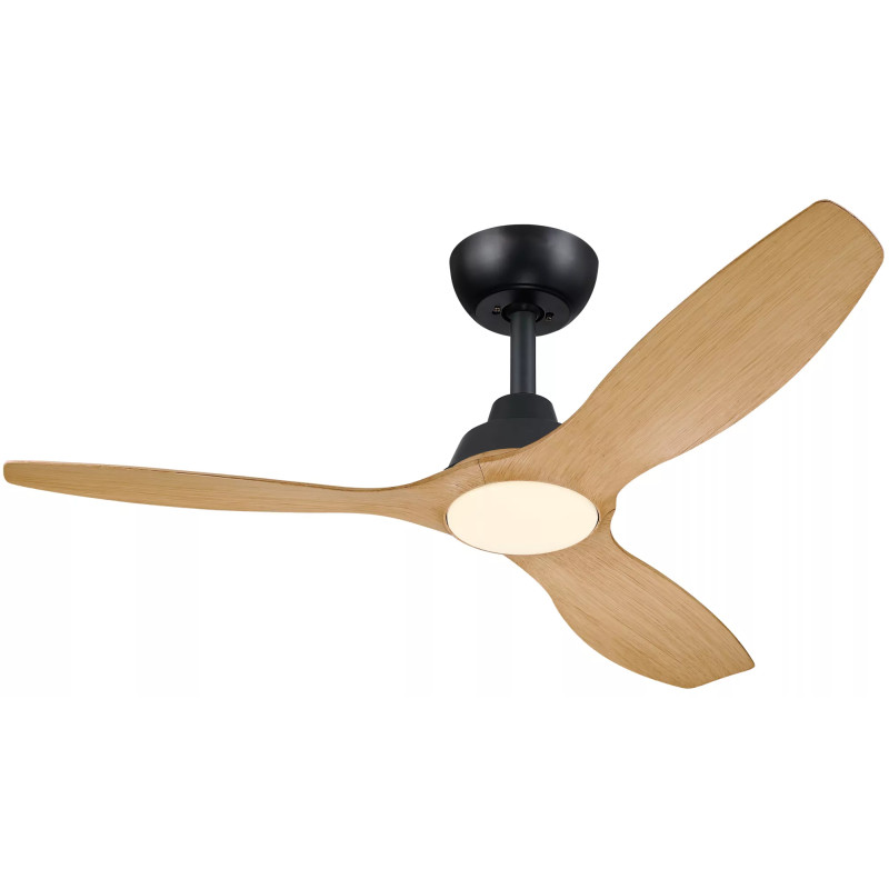 Olas Fan ceiling 52' 35W+24W BK&Wood