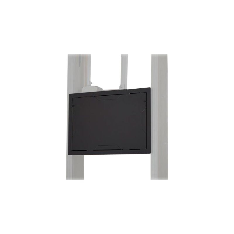 In-wal box with flange and with cover in black