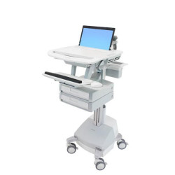 Styleview Laptop Cart Sla Powered 2 Drawers Eu | APLIUM
