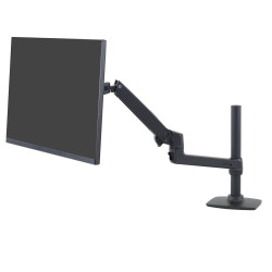 Lx Desk Mount Lcd Monitor Arm Tall Pole Matte Black | APLIUM