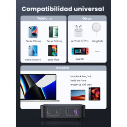 Ugreen Nexode Universal Gris Corriente alterna Carga rápida | APLIUM
