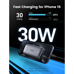 Ugreen 10000mAh Mini Powerbank Quick Charging 30W Gris | APLIUM