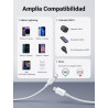 Ugreen 10493 cable de conector Lightning 1 m Blanco | APLIUM