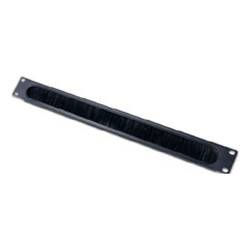 1U Cable Pass-thru W/ Brush Strip Black | APLIUM