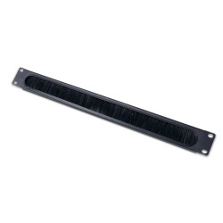 1U Cable Pass-thru W/ Brush Strip Black | APLIUM