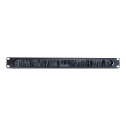 1U Cable Pass-thru W/ Brush Strip Black | APLIUM