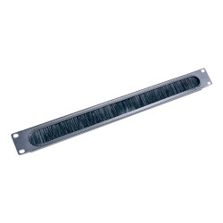 1U Cable Pass-thru W/ Brush Strip Black | APLIUM