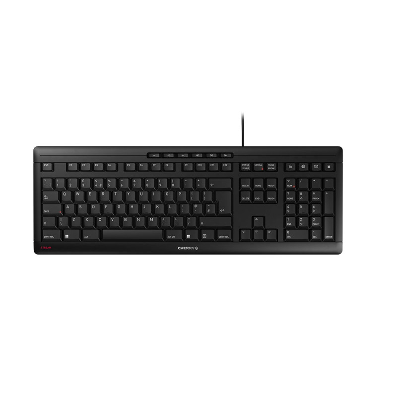 Cherry Stream Keyboard Uk Black | APLIUM