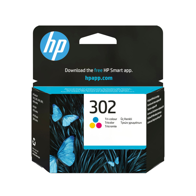 HP 302 Cartucho De Tinta HP302 Tricolor (F6U65AE) | APLIUM