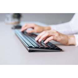 Kw 9100 Slim Be Keyboard Wireless Black Belgium | APLIUM