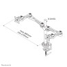 Desk Mount Dual 10-30IN Silver MAX15KG.VESA75X75TO100X100MM | APLIUM