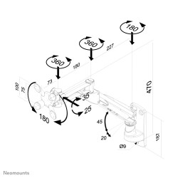 Wall Mount 10-30IN Full Motion SVR.MAX 9KG.VESA100X100TO200X | APLIUM