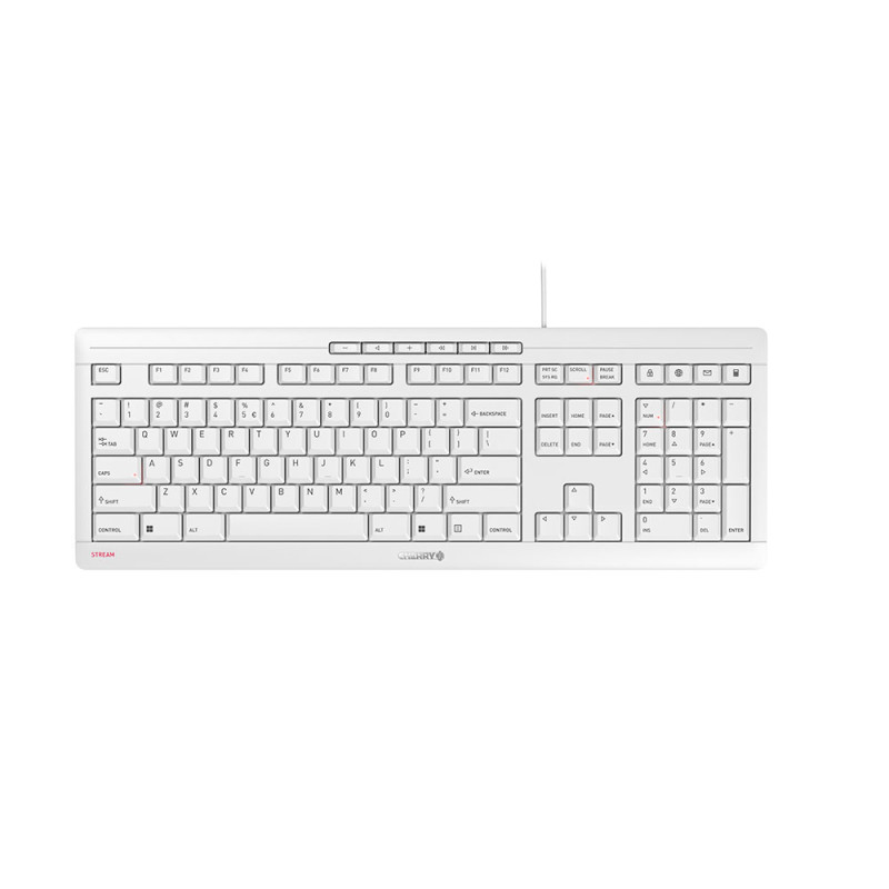 Cherry Stream Keyboard Us English W/EURO Sym White-gray | APLIUM