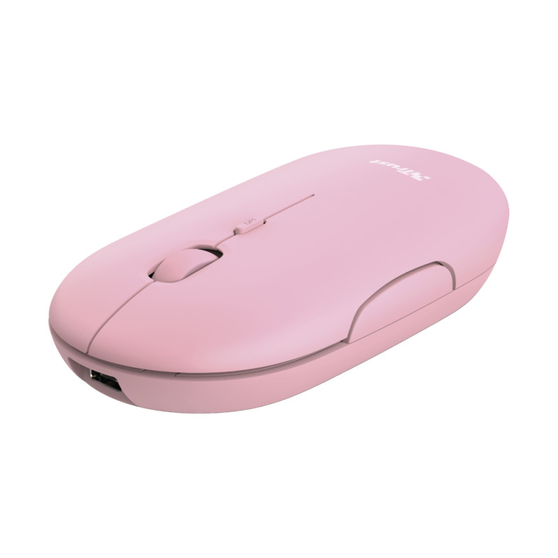 Trust 24125 - Raton Inalambrico Recargable Ultrafino Rosa | APLIUM