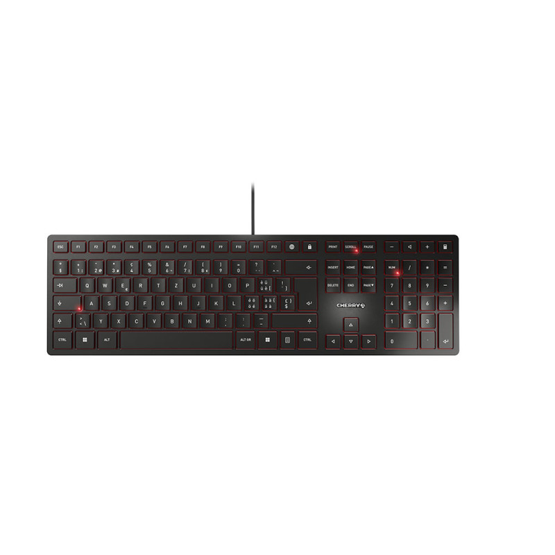 Cherry Kc 6000 Slim Ch Corded Keyboard USB Black | APLIUM