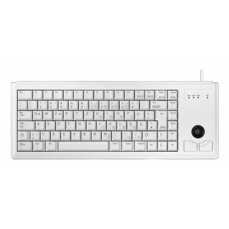 Keyboard USB Us Mx-gold Slimline Light Grey W/ Trackball | APLIUM