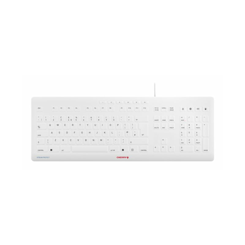 Cherry Stream Protect Keyboard Pale Grey / Uk-english | APLIUM
